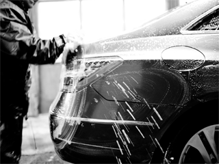 Car being washed at American Carwash Kings Cross
